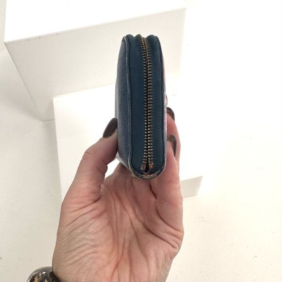 Fendi monster compact wallet, Zeid around blue fuchsia white with crystal eyes - Picture 4 of 7